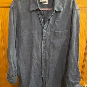 Jos. A. Bank Men's Blue Linen Shirt